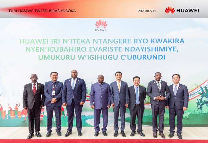 Evariste Ndayishimiye, President of Burundi visits Huawei Research Center in Shanghai, China